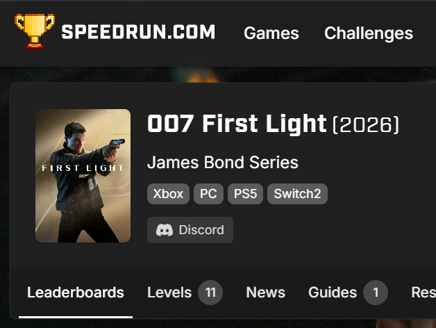 Aspecticor Nabs Last Place on Speedrun.com 007 Purist Difficulty Leaderboard